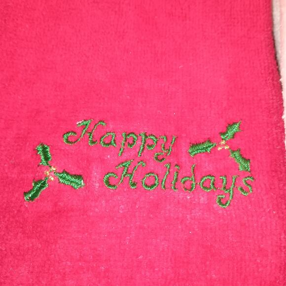 Kitchen Christmas Tea Towels 4 Sets of 2, Two Towels have Cross Stitched Pattern - Picture 8 of 16